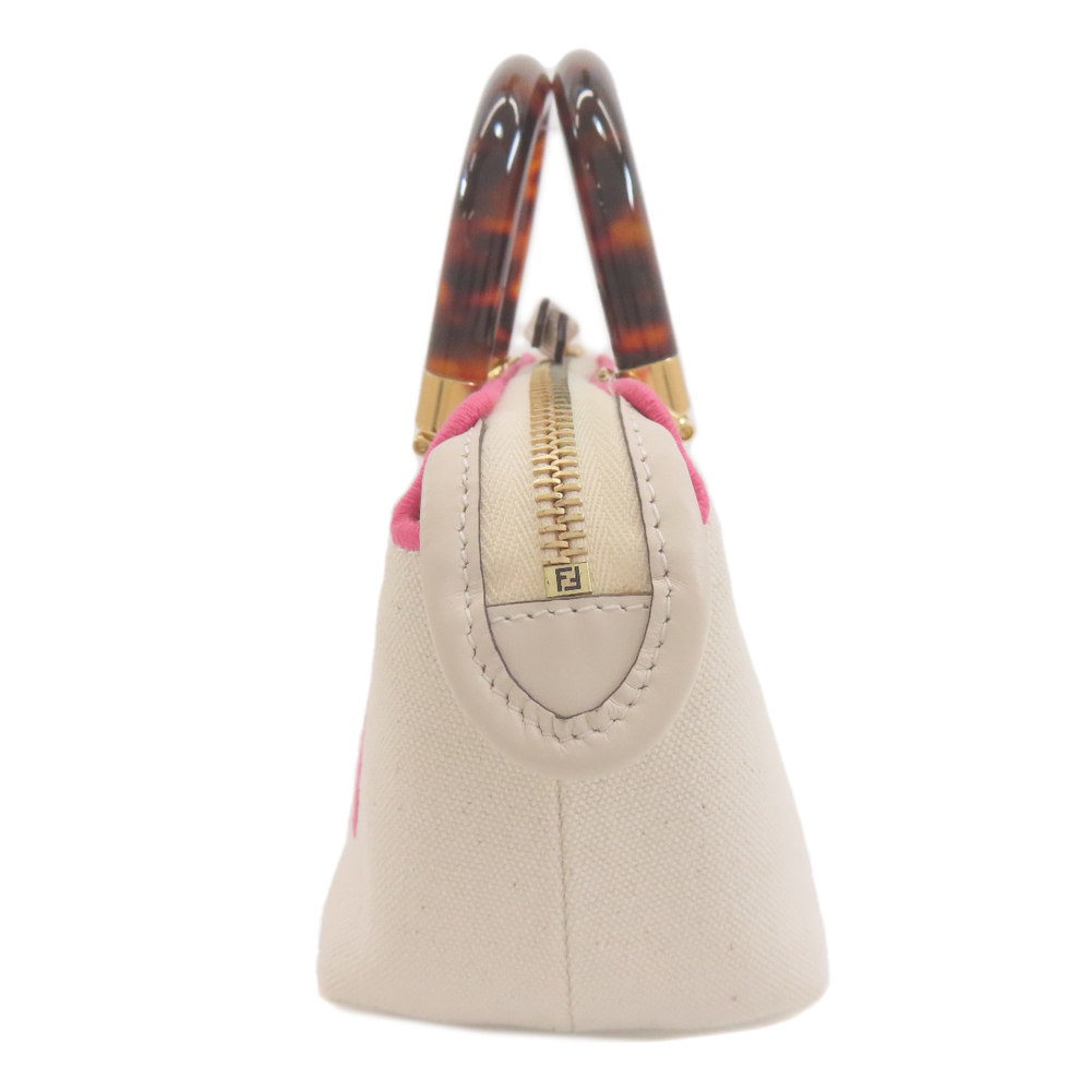 Fendi By The Way Leather Shoulder Bag Handbag Canvas - Picture 4 of 10